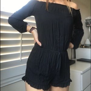 off the shoulder brandy romper